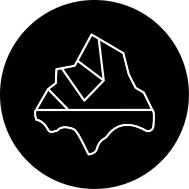 Buzdağı Vektör Şekil Simgesi Tasarımı 