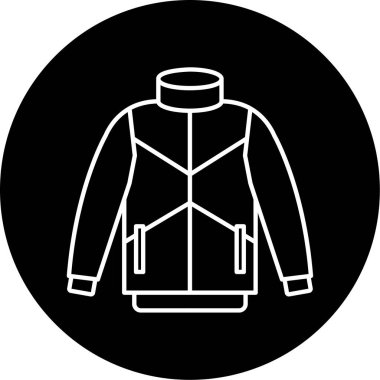 Ceket Vektörü Kabartma Simgesi Tasarımı 