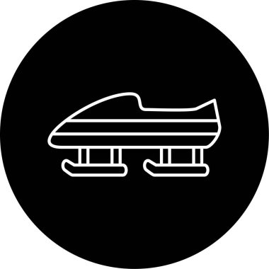 Bobsled simgesi vektör çizimi