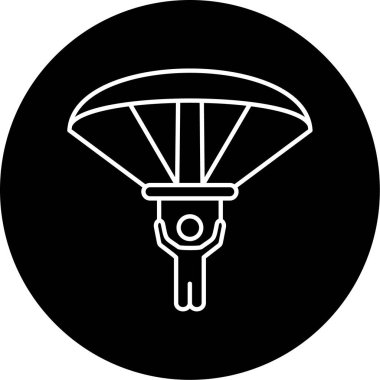 Paraglider simgesi vektör çizimi