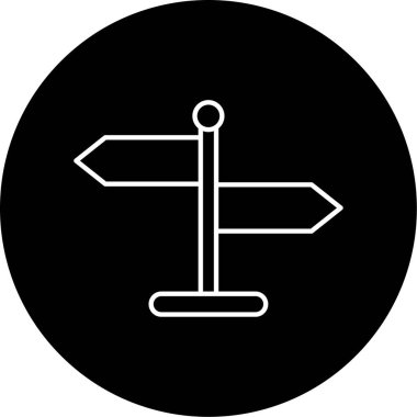 Yönün vektör illüstrasyonu Simgesi