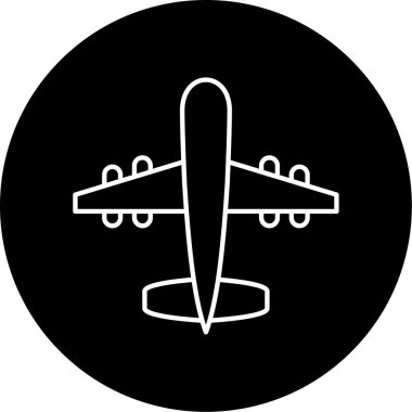 uçak ikonu vektör illüstrasyonu