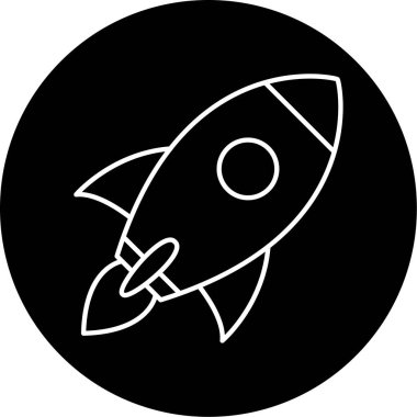roket ikonu vektör illüstrasyonu