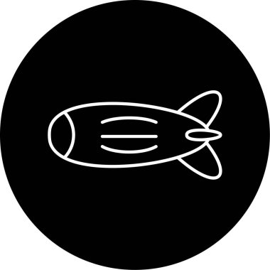 Zeppelin simgesi vektör illüstrasyonu