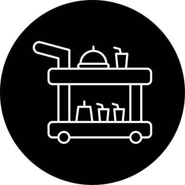 Gıda Trolley ikonu vektör illüstrasyonu