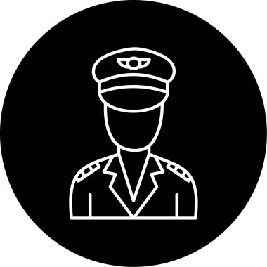 pilot simge vektör illüstrasyonu