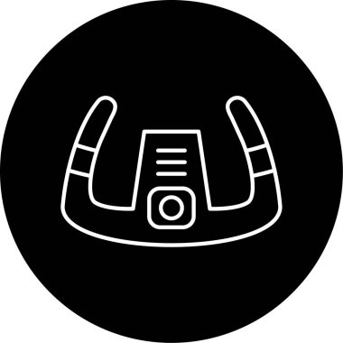 Uçak Direksiyonu ikon vektör illüstrasyonu