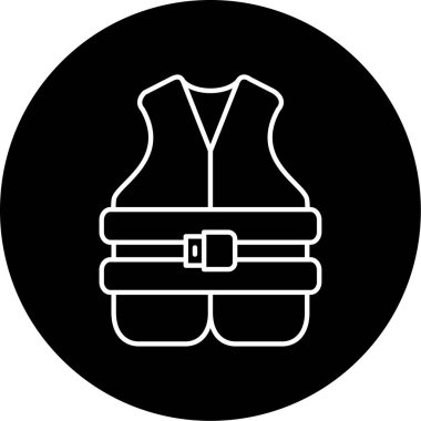 Can yeleği simge vektör çizim