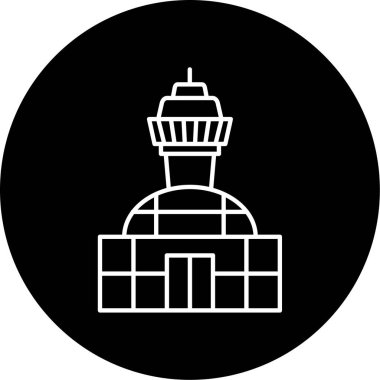 Havaalanı simgesinin vektör illüstrasyonu