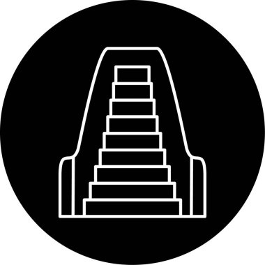 yürüyen merdiven ikonu vektör illüstrasyonu