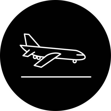 İniş simgesi vektör illüstrasyonu