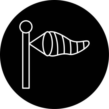 Windsock simgesi vektör illüstrasyonu