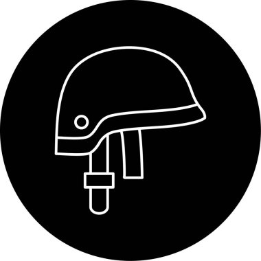 Kask simgesi vektör illüstrasyonu