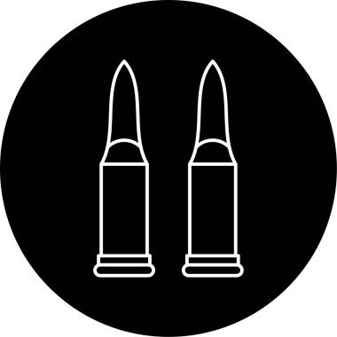 Mermi simgesi vektör illüstrasyonu