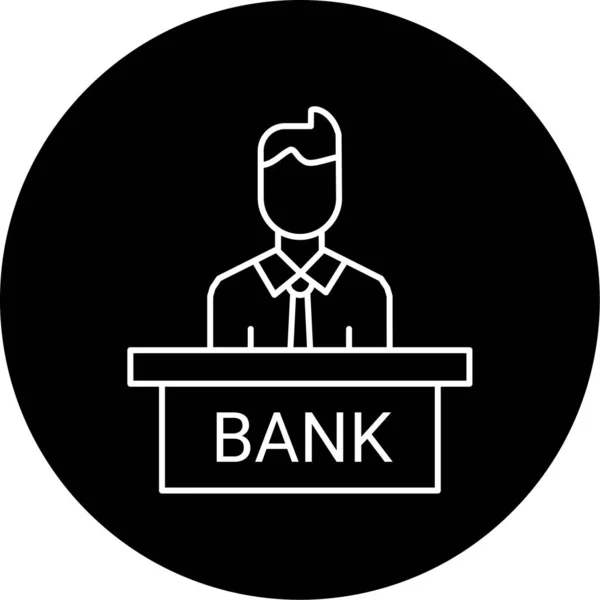 Banker Icon Vector Illustration — Stockvector