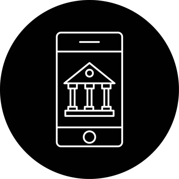 Mobile Banking Ikone Vektor Illustration — Stockvektor