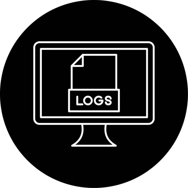 Logs Icon Vector Illustration — 스톡 벡터