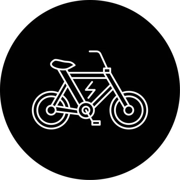 Electric Bicycle Icon Vector Illustration — Image vectorielle