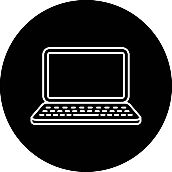 Illustration Des Laptop Icon Vektors — Stockvektor