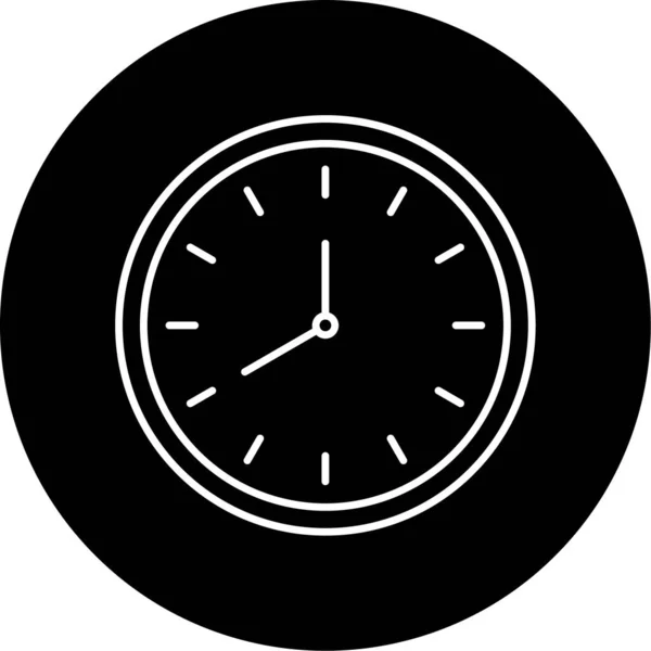 Reloj Icono Vector Ilustración — Vector de stock