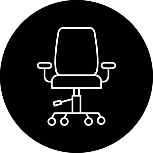 Ilustrace Vektoru Ikony Židle — Stockový vektor