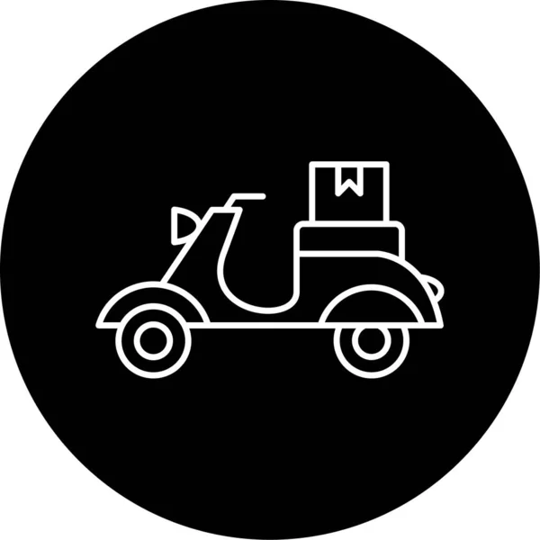 Scooter Icono Vector Ilustración — Archivo Imágenes Vectoriales