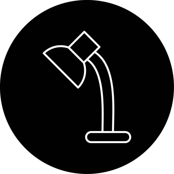 Illustration Vectorielle Icône Lampe Table — Image vectorielle