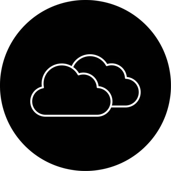 Nubes Icono Vector Ilustración — Vector de stock