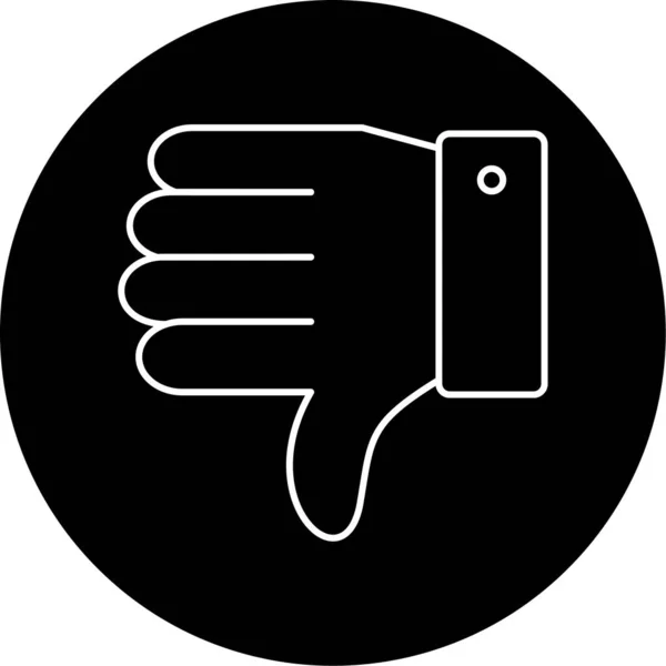 Dislike Icono Vector Ilustración — Archivo Imágenes Vectoriales