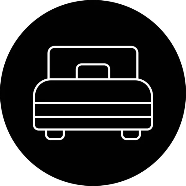 Single Bed Icon Vector Illustration — Image vectorielle