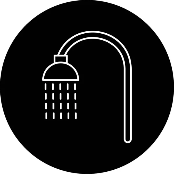 Duş Ikonu Vektör Illüstrasyonu — Stok Vektör