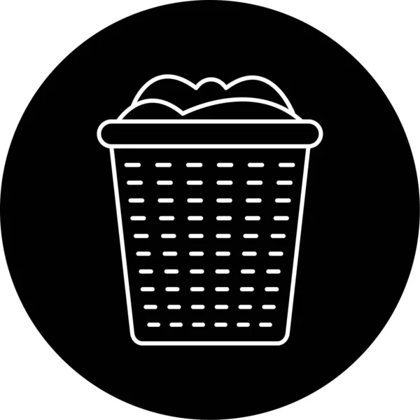 Laundry Basket Icon Vector Illustration — Stockový vektor