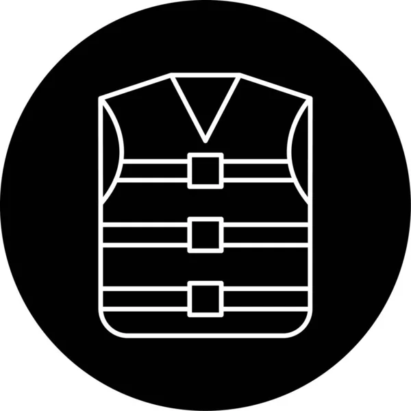 Rettungsweste Symbol Vektor Illustration — Stockvektor