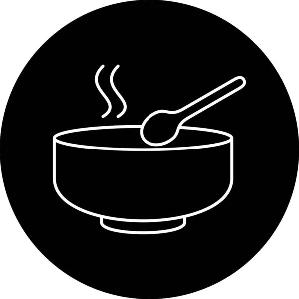 Soup Vector Glyph Icon Design — Stockvektor