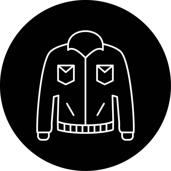 Jacket Vector Glyph Icon Design — Stock vektor