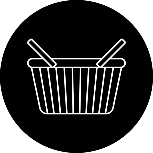 Basket Vector Glyph Icon Design — Stockvektor