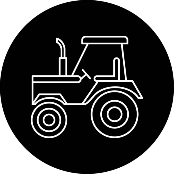 Traktor Vector Glyph Icon Design — Stockvektor