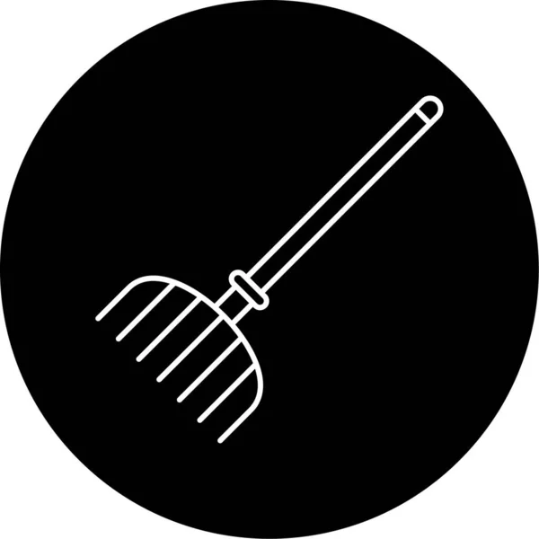 Pitchfork Vector Glyph Icon Design — Vector de stock