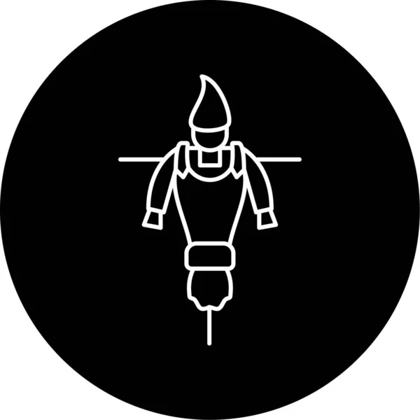 Scarecrow Vector Glyph Icon Design — Image vectorielle