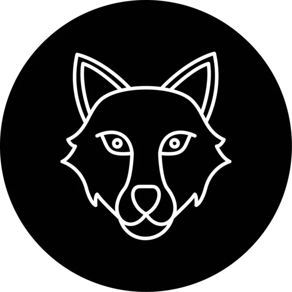 Wolf Vector Glyph Icon Design — Stock vektor