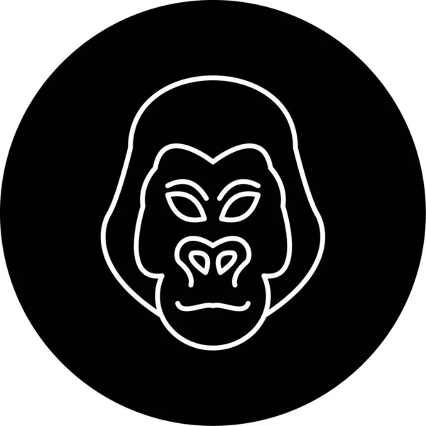 大猩猩矢量象形图标的设计 — 图库矢量图片