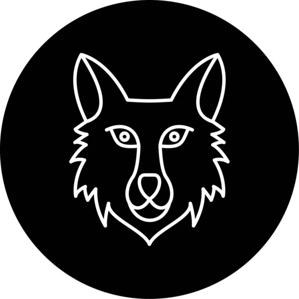 Fox Vector Glyph Icon Design — Stockvektor