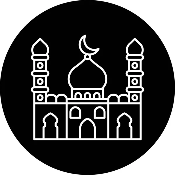 Mosque Vector Glyph Icon Design — Stockvektor