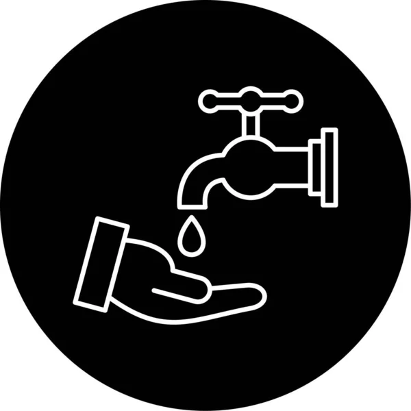 Ablution Vector Glyph Icon Design — Vector de stock