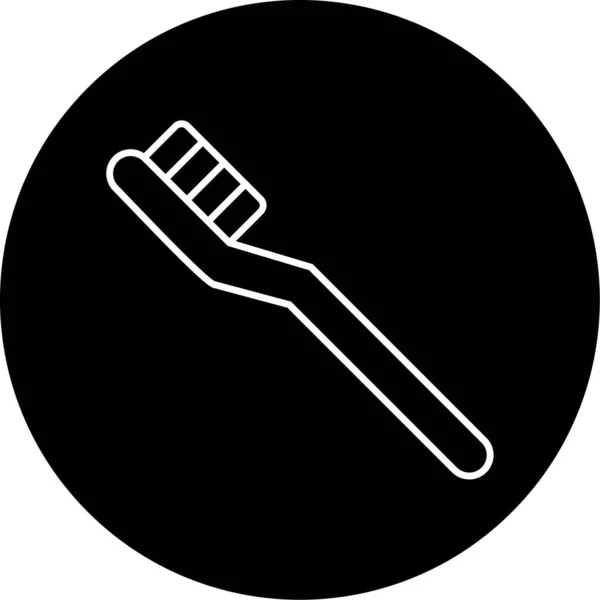 Toothbrush Vector Glyph Icon Design — Stok Vektör