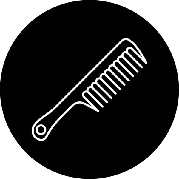 Comb Vector Glyph Icon Design — Stock vektor