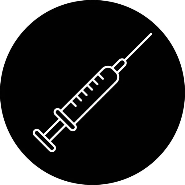 Syringe Vector Glyph Icon Design — ストックベクタ