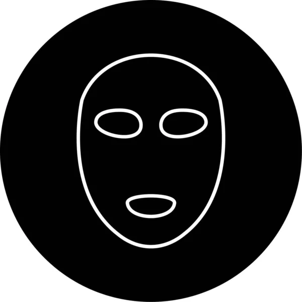 Μάσκα Προσώπου Διάνυσμα Glyph Σχεδιασμός Εικονιδίων — Διανυσματικό Αρχείο