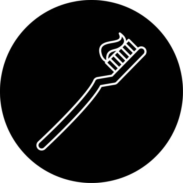 Toothbrush Vector Glyph Icon Design — Archivo Imágenes Vectoriales