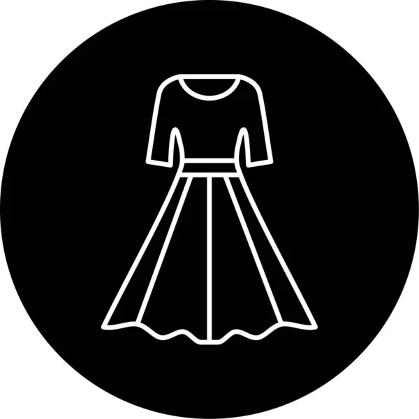 Dress Vector Glyph Icon Design — Stockový vektor
